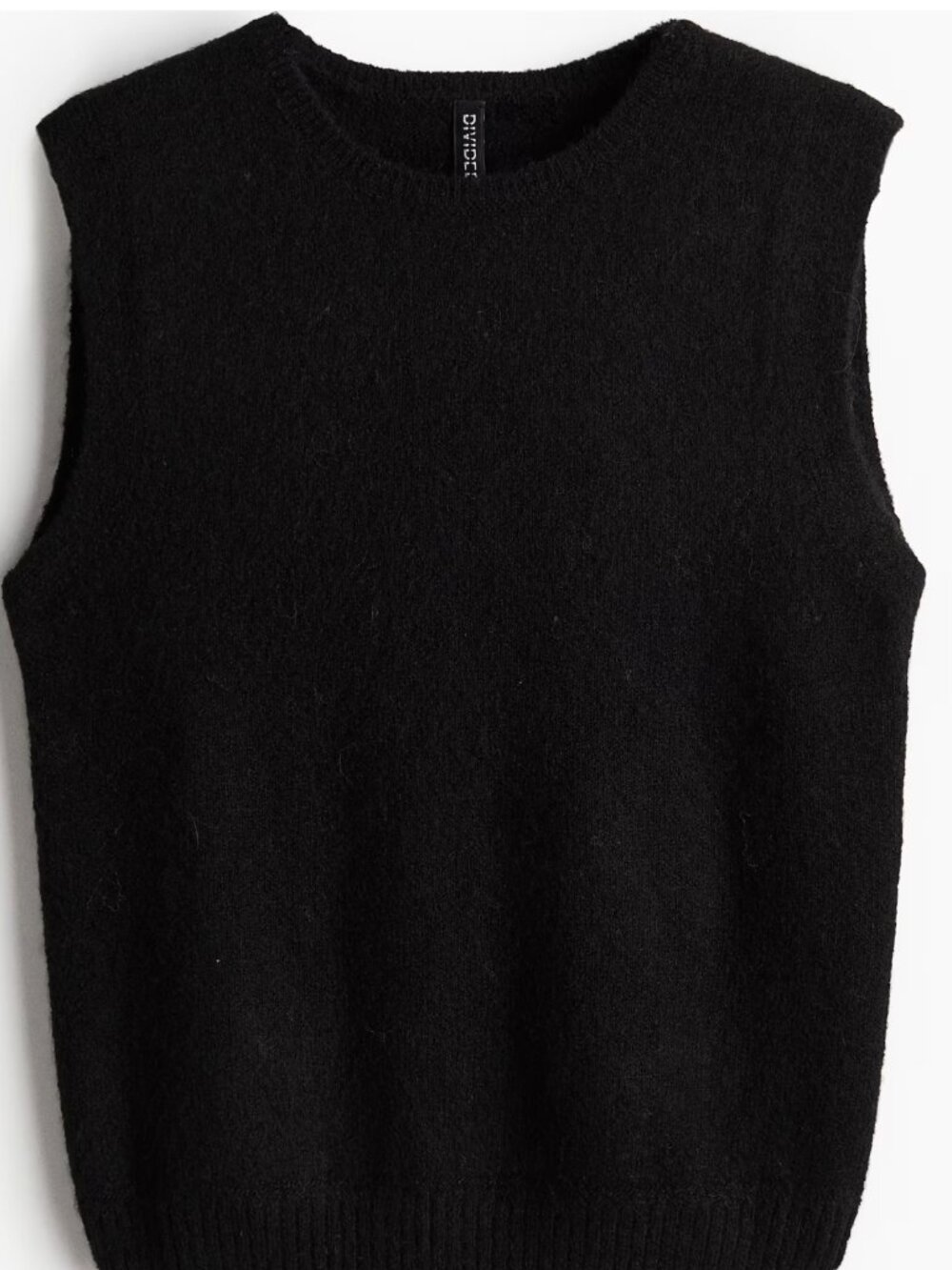 BLACK OVERSIZED SWEATER VEST
